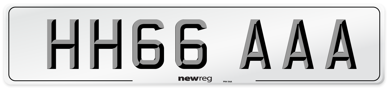 HH66 AAA Number Plate from New Reg